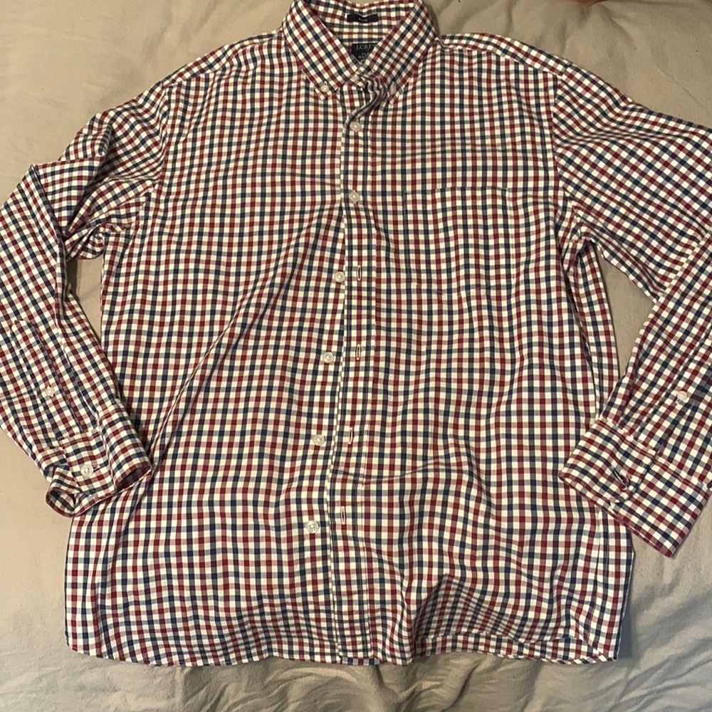 Plaid J crew button up